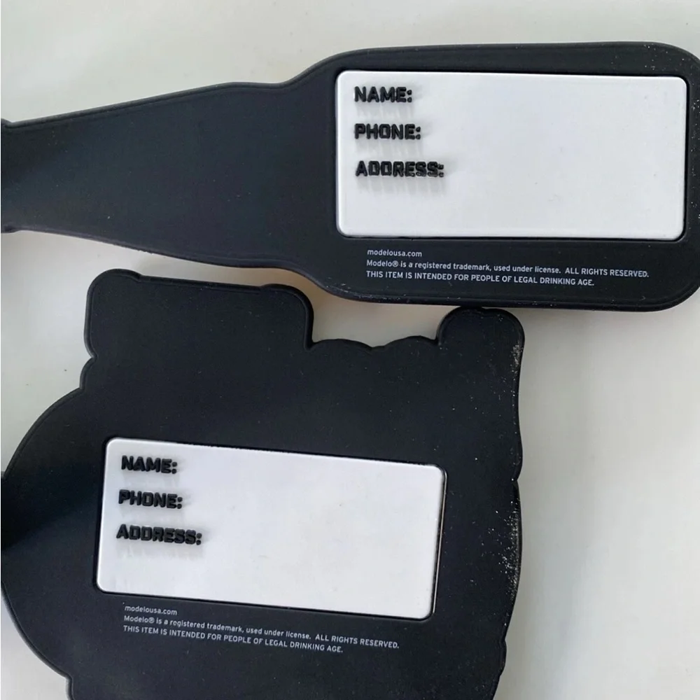 Modelo Beer Set of 2 Bag Tags - Black and Gold